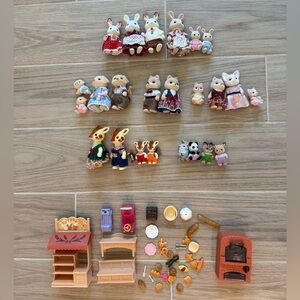 Calico Critters large lot with bakery
